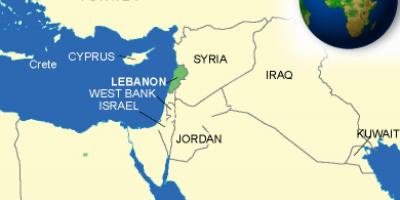 Líbanon á kort