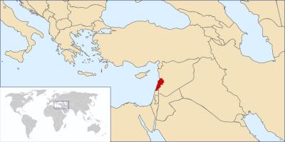 Kort af Líbanon heimi 